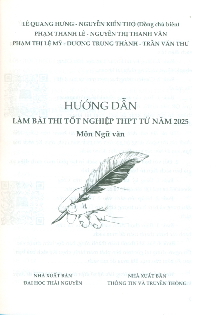 HƯỚNG DẪN LÀM BÀI THI TỐT NGHIỆP THPT TỪ NĂM 2025 MÔN NGỮ VĂN